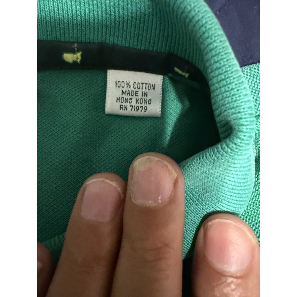 Vintage The Masters Augusta National Golf Shop‎ Slazenger Polo Green Sz. XL - Picture 3 of 6